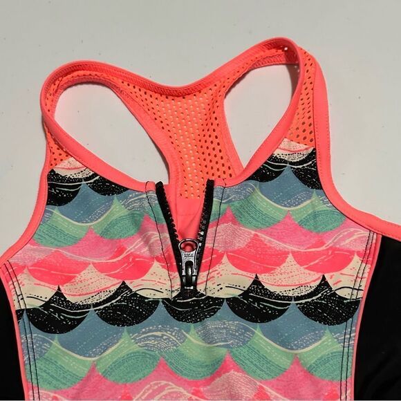 Gerry - black and orange tankini style swim suit girls size S 7/8 - Picture 5 of 8